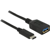 DeLOCK 0.15m USB 3.1 cable USB 0,15 m USB 3.2 Gen 2 (3.1 Gen 2) USB C USB A Negro, Adaptador negro, 0,15 m, USB C, USB A, USB 3.2 Gen 2 (3.1 Gen 2), Macho/Hembra, Negro