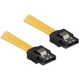 DeLOCK 0.3m SATA Cable cable de SATA 0,3 m Amarillo amarillo, 0,3 m, Amarillo