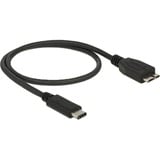 DeLOCK 0.5m USB3.1 C - MicroUSB3.1 B cable USB 0,5 m USB 3.2 Gen 2 (3.1 Gen 2) USB C Micro-USB B Negro negro, 0,5 m, USB C, Micro-USB B, USB 3.2 Gen 2 (3.1 Gen 2), Macho/Macho, Negro