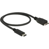 DeLOCK 0.5m USB3.1 C - MicroUSB3.1 B cable USB 0,5 m USB 3.2 Gen 2 (3.1 Gen 2) USB C Micro-USB B Negro, Adaptador negro, 0,5 m, USB C, Micro-USB B, USB 3.2 Gen 2 (3.1 Gen 2), Macho/Macho, Negro