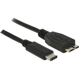 DeLOCK 0.5m USB3.1 C - MicroUSB3.1 B cable USB 0,5 m USB 3.2 Gen 2 (3.1 Gen 2) USB C Micro-USB B Negro, Adaptador negro, 0,5 m, USB C, Micro-USB B, USB 3.2 Gen 2 (3.1 Gen 2), Macho/Macho, Negro