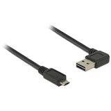 DeLOCK 0.5m, USB2.0-A/USB2.0 Micro-B cable USB 0,5 m USB A Micro-USB B Negro negro, USB2.0-A/USB2.0 Micro-B, 0,5 m, USB A, Micro-USB B, USB 2.0, Macho/Macho, Negro