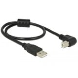 DeLOCK 0.5m, USB 2.0-A / USB 2.0-B cable USB 0,5 m USB A USB B Negro negro, USB 2.0-A / USB 2.0-B, 0,5 m, USB A, USB B, USB 2.0, Macho/Macho, Negro