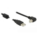 DeLOCK 0.5m, USB 2.0-A / USB 2.0-B cable USB 0,5 m USB A USB B Negro negro, USB 2.0-A / USB 2.0-B, 0,5 m, USB A, USB B, USB 2.0, Macho/Macho, Negro