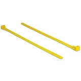 DeLOCK 18759 presilla Brida reutilizable Nylon Amarillo 100 pieza(s), Atacables  amarillo, Brida reutilizable, Nylon, Amarillo, 20 cm, 7,5 mm, 100 pieza(s)