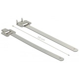 DeLOCK 18762 presilla Brida reutilizable Acero inoxidable 20 pieza(s), Atacables acero fino, Brida reutilizable, Acero inoxidable, Acero inoxidable, 15 cm, 10 mm, 20 pieza(s)