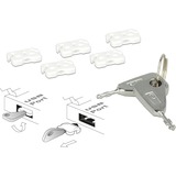 DeLOCK 20648 componente de vigilancia y detección, Cerradura insertable blanco/Plateado, Plata, Blanco