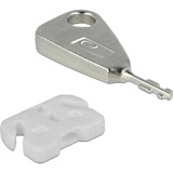 DeLOCK 20648 componente de vigilancia y detección, Cerradura insertable blanco/Plateado, Plata, Blanco