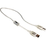 DeLOCK 2.0 A-B - 0.5m cable USB 0,5 m USB A USB B Gris transparente, 0,5 m, USB A, USB B, Macho/Macho, Gris