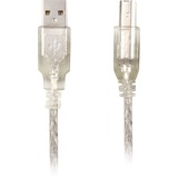 DeLOCK 2.0 A-B - 0.5m cable USB 0,5 m USB A USB B Gris transparente, 0,5 m, USB A, USB B, Macho/Macho, Gris