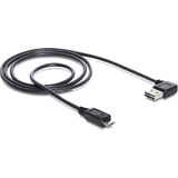 DeLOCK 2m USB 2.0 A - micro-B m/m cable USB USB A Micro-USB B Negro negro, 2 m, USB A, Micro-USB B, USB 2.0, Macho/Macho, Negro