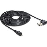 DeLOCK 3m USB 2.0 A - micro-B m/m cable USB USB A Micro-USB B Negro negro, 3 m, USB A, Micro-USB B, USB 2.0, Macho/Macho, Negro