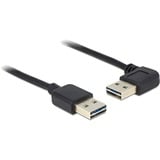 DeLOCK 3m USB 2.0 A m/m 90° cable USB USB A Negro negro, 3 m, USB A, USB A, USB 2.0, Macho/Macho, Negro