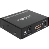 DeLOCK 62692 extensor audio/video Receptor AV Negro, Adaptador negro, 3840 x 2160 Pixeles, Receptor AV, Negro, HDCP