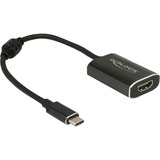 DeLOCK 62988 adaptador de cable de vídeo 0,2 m USB Tipo C HDMI tipo A (Estándar) Gris gris oscuro, 0,2 m, USB Tipo C, HDMI tipo A (Estándar), Macho, Hembra, Derecho