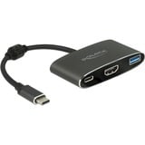 DeLOCK 62991 Adaptador gráfico USB 3840 x 2160 Pixeles Gris negro, 3840 x 2160 Pixeles