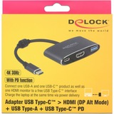 DeLOCK 62991 Adaptador gráfico USB 3840 x 2160 Pixeles Gris negro, 3840 x 2160 Pixeles