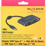 DeLOCK 62992 Adaptador gráfico USB 3840 x 2160 Pixeles Gris negro, 3840 x 2160 Pixeles