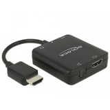 DeLOCK 63276 adaptador de cable de vídeo HDMI tipo A (Estándar) Negro negro, HDMI tipo A (Estándar), HDMI tipo A (Estándar), Macho, Hembra, 3840 x 2160 Pixeles, 3840 x 2160