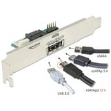 DeLOCK 63921 tarjeta y adaptador de interfaz Interno eSATA, Tapa de ranura SATA, eSATA, SATA, USB, Bolsa de plástico