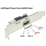 DeLOCK 63921 tarjeta y adaptador de interfaz Interno eSATA, Tapa de ranura SATA, eSATA, SATA, USB, Bolsa de plástico