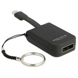 DeLOCK 63940 adaptador de cable de vídeo 0,03 m USB Tipo C DisplayPort Negro negro, 0,03 m, USB Tipo C, DisplayPort, Macho, Hembra, Derecho