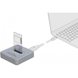 DeLOCK 64000 base de conexión para disco duro Plata, Estación de acoplamiento gris, SSD, M.2, 10 Gbit/s, Plata, 49 mm, 49 mm