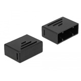 DeLOCK 64037 tapa de seguridad para enchufe SATA Negro 10 pieza(s), Tapa protectora negro, SATA, Negro, Acrilonitrilo butadieno estireno (ABS), 19,2 mm, 27,8 mm, 12 mm