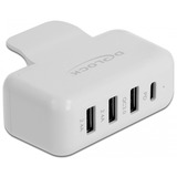 DeLOCK 64079 hub de interfaz USB 3.2 Gen 1 (3.1 Gen 1) Type-C Blanco, Adaptador blanco, USB 3.2 Gen 1 (3.1 Gen 1) Type-C, USB 3.2 Gen 1 (3.1 Gen 1) Type-A, USB 3.2 Gen 1 (3.1 Gen 1) Type-C, Blanco, 20 V, 3 A, 59 mm