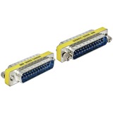 DeLOCK 65482 cambiador de género para cable Sub-D 25 Azul, Plata, Amarillo, Adaptador amarillo, Sub-D 25, Sub-D 25, Azul, Plata, Amarillo