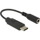 DeLOCK 65842 cable gender changer USB Type-C 3,5 mm Negro, Adaptador negro, USB Type-C, 3,5 mm, 0,14 m, Negro