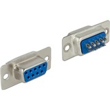 DeLOCK 65882 conector Sub-D 9 pin Azul, Plata, Enchufe plateado, Sub-D 9 pin, Azul, Plata, 31 mm, 15 mm, 12,5 mm, Bolsa de plástico