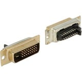 DeLOCK 65883 conector DVI 24+1 Plata, Enchufe plateado, DVI 24+1, Plata, Oro, 36,8 mm, 17,1 mm, 12,5 mm