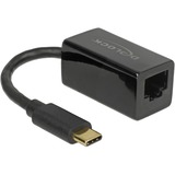 DeLOCK 65904 tarjeta y adaptador de interfaz RJ-45 negro, USB Tipo C, RJ-45, RJ-45, Negro, 0,135 m, Actividad, Poder