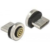 DeLOCK 65932 cambiador de género para cable Magnet USB Type Micro-B Negro, Plata, Adaptador Magnet, USB Type Micro-B, Negro, Plata