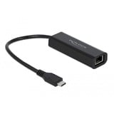 DeLOCK 66298 adaptador y tarjeta de red Ethernet 5000 Mbit/s negro, Alámbrico, USB Tipo C, Ethernet, 5000 Mbit/s, Negro