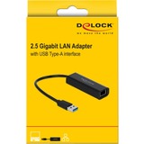 DeLOCK 66299 adaptador y tarjeta de red Ethernet 5000 Mbit/s negro, Alámbrico, USB, Ethernet, 5000 Mbit/s, Negro
