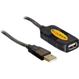 DeLOCK 82446 cable USB 10 m USB 2.0 USB A Negro, Cable alargador negro, 10 m, USB A, USB A, USB 2.0, 480 Mbit/s, Negro