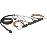 DeLOCK 83391 cable Serial Attached SCSI (SAS) 1 m Multicolor negro, 1 m, 1 x Mini SAS HD x 4 SFF 8643, 4 x SAS 29p SFF 8482, Macho/Hembra, Multicolor