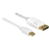 DeLOCK 83481 cable DisplayPort 1 m Mini DisplayPort Blanco, Adaptador blanco, 1 m, Mini DisplayPort, DisplayPort, Macho, Macho, 3840 x 2160 Pixeles