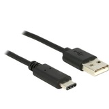 DeLOCK 83600 cable USB 1 m USB 2.0 USB C USB A Negro negro, 1 m, USB C, USB A, USB 2.0, Macho/Macho, Negro