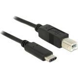DeLOCK 83601 cable USB 1 m USB 2.0 USB C USB B Negro negro, 1 m, USB C, USB B, USB 2.0, Macho/Macho, Negro