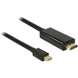 DeLOCK 83699 adaptador de cable de vídeo 2 m Mini DisplayPort HDMI Negro negro, 2 m, Mini DisplayPort, HDMI, Macho, Macho, Oro