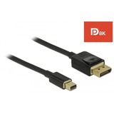 DeLOCK 84927 cable DisplayPort 1 m Mini DisplayPort Negro negro, 1 m, Mini DisplayPort, DisplayPort, Macho, Macho, 7680 x 4320 Pixeles