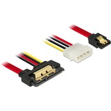 DeLOCK 85230 cable de SATA 0,3 m SATA 7-pin + Molex (4-pin) SATA 22-pin Negro, Adaptador negro/Rojo, 0,3 m, SATA III, SATA 7-pin + Molex (4-pin), SATA 22-pin, Hembra/Hembra, Negro