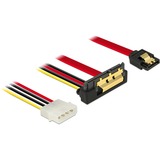 DeLOCK 85231 cable de SATA 0,3 m SATA 7-pin + Molex (4-pin) SATA 22-pin Negro, Adaptador negro/Rojo, 0,3 m, SATA III, SATA 7-pin + Molex (4-pin), SATA 22-pin, Hembra/Hembra, Negro