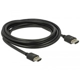 DeLOCK 85295 cable HDMI 3 m HDMI tipo A (Estándar) Negro negro, 3 m, HDMI tipo A (Estándar), HDMI tipo A (Estándar), 3D, 48 Gbit/s, Negro