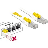 DeLOCK 85330 cable de red Blanco 0,5 m Cat6a S/FTP (S-STP) blanco, 0,5 m, Cat6a, S/FTP (S-STP), RJ-45, RJ-45