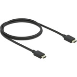 DeLOCK 85387 cable HDMI 1 m HDMI tipo A (Estándar) Negro negro, 1 m, HDMI tipo A (Estándar), HDMI tipo A (Estándar), 3D, 48 Gbit/s, Negro