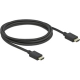 DeLOCK 85388 cable HDMI 2 m HDMI tipo A (Estándar) Negro negro, 2 m, HDMI tipo A (Estándar), HDMI tipo A (Estándar), 3D, 48 Gbit/s, Negro